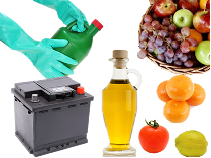 Exemplos de Ã¡cidos no cotidiano (em produtos de limpeza, baterias, no vinagre e em frutas)