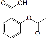 Fórmula do ácido acetilsalicílico