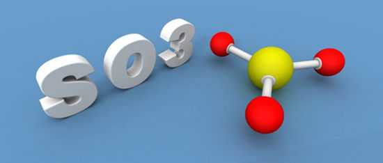 O trióxido de enxofre é formado quando o dióxido de enxofre sofre combustão sem a presença de arsênio